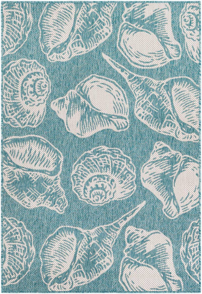 Detail image of 4' x 6' Easy-Clean Coastal Indoor / Outdoor Rug