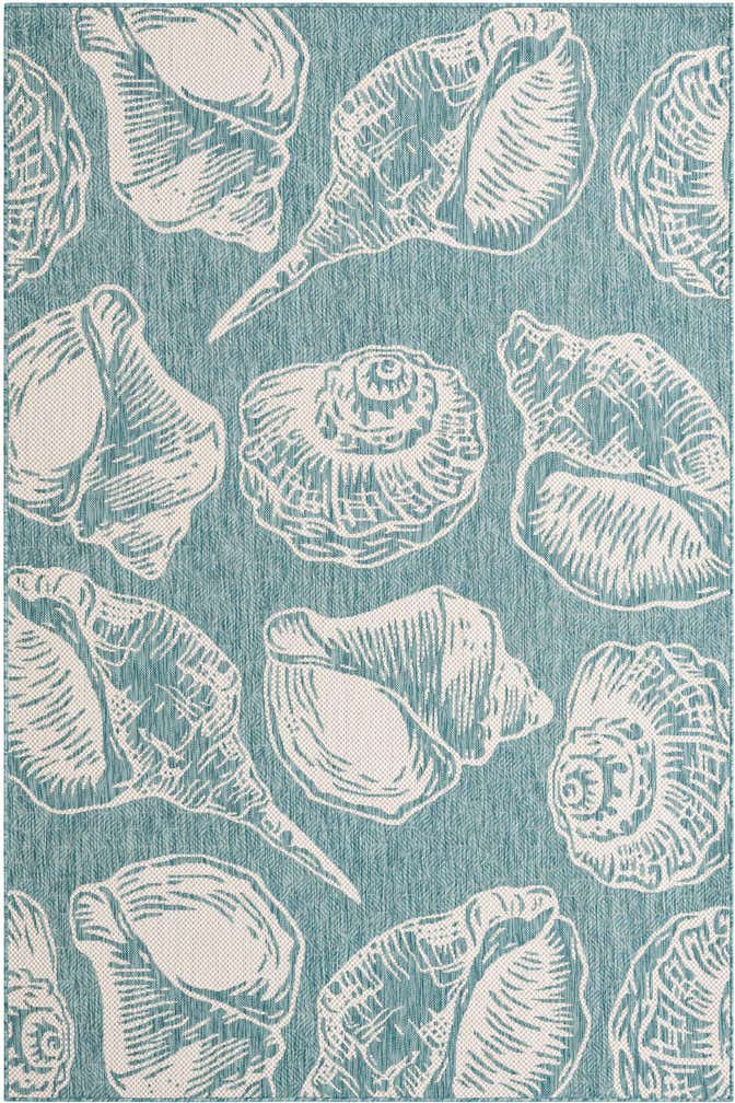 6' x 9' Easy-Clean Coastal Indoor / Outdoor Rug