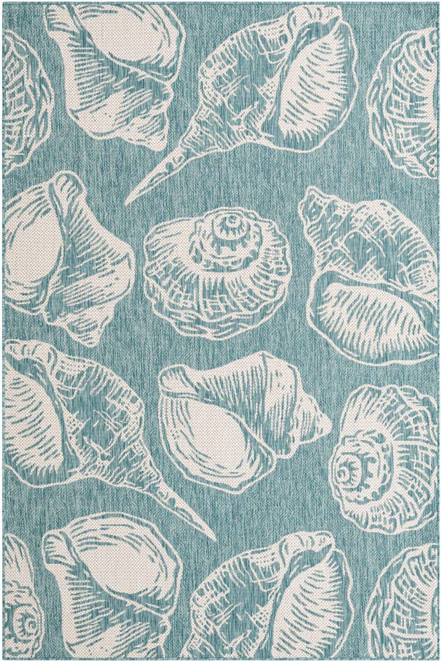 Detail image of 6' x 9' Easy-Clean Coastal Indoor / Outdoor Rug