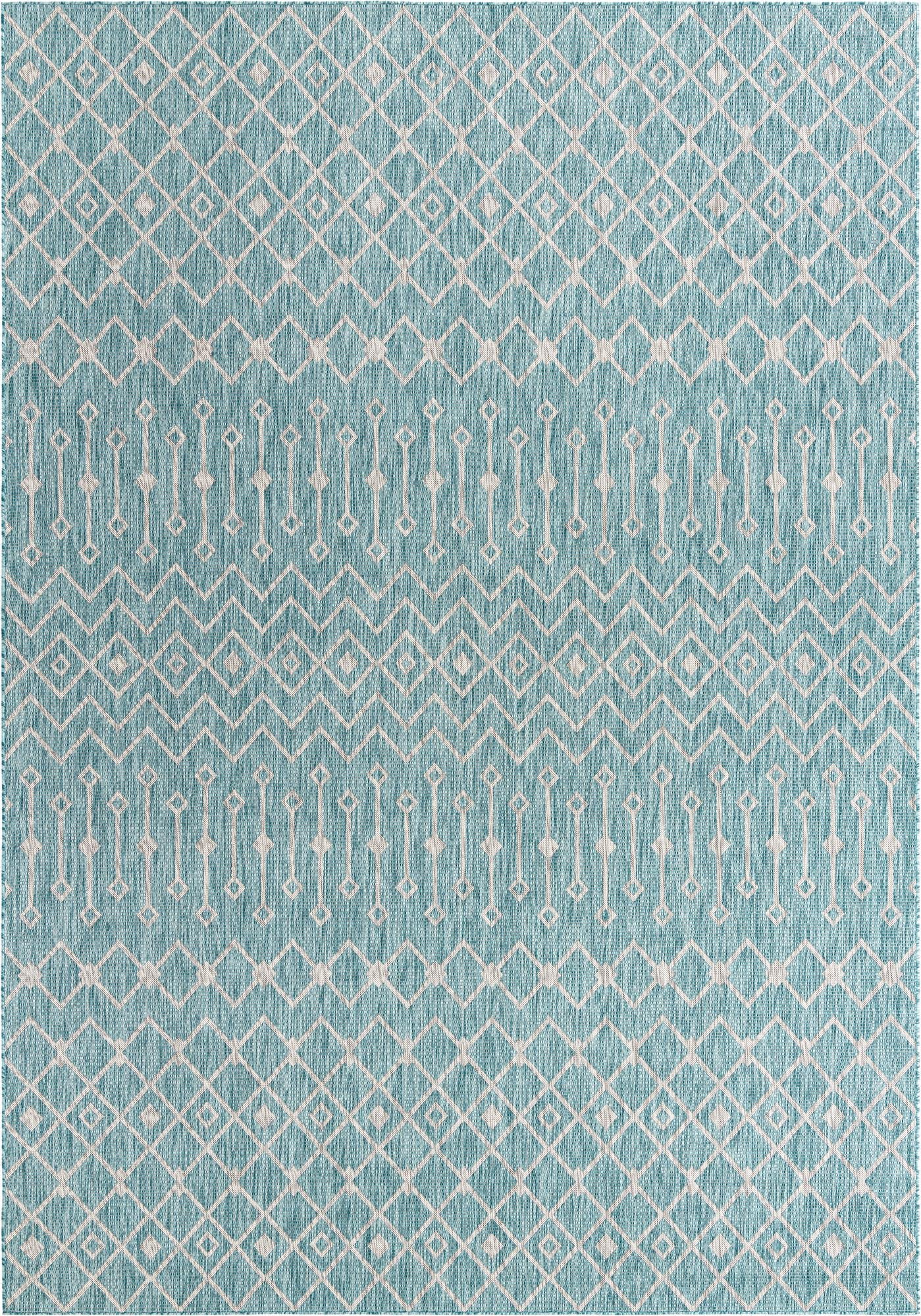 10' x 14' Easy-Clean Lattice Indoor / Outdoor Rug