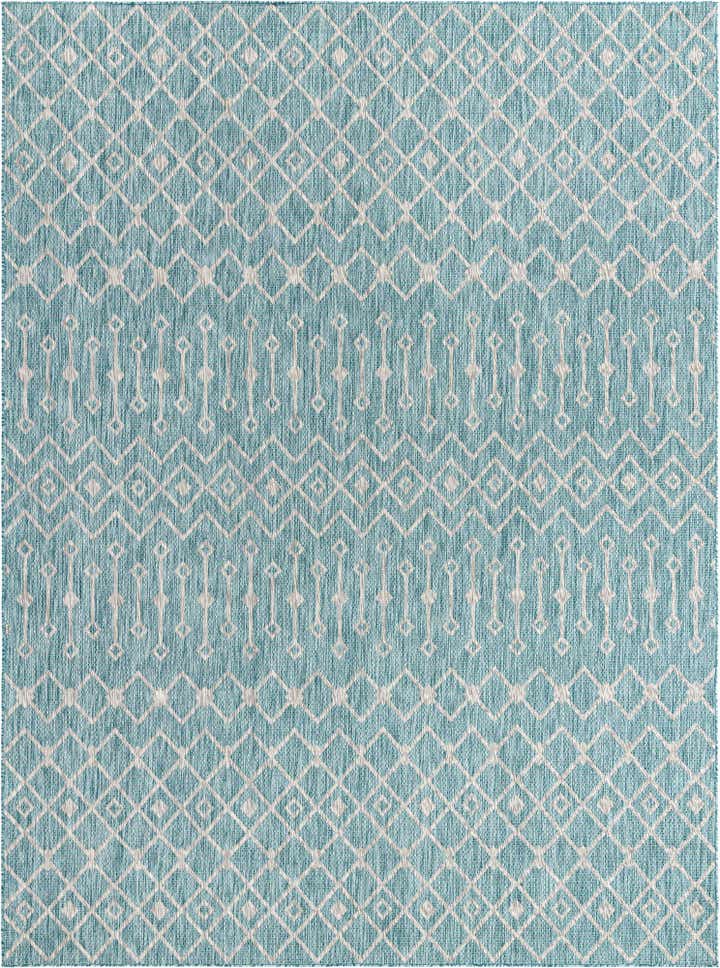 10' x 13' Easy-Clean Lattice Indoor / Outdoor Rug