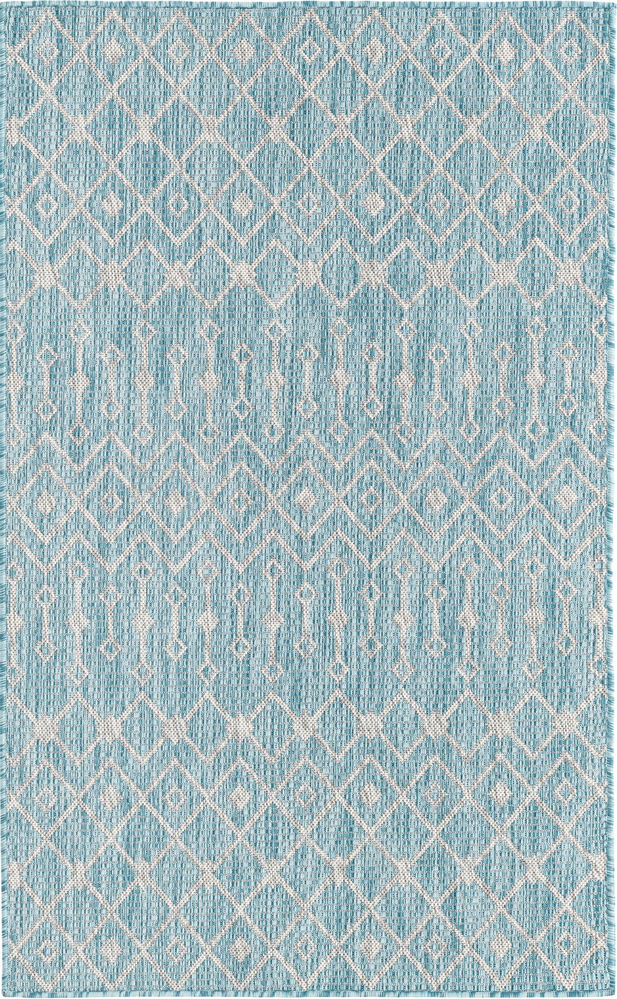 3' x 5' 3 Easy-Clean Lattice Indoor / Outdoor Rug