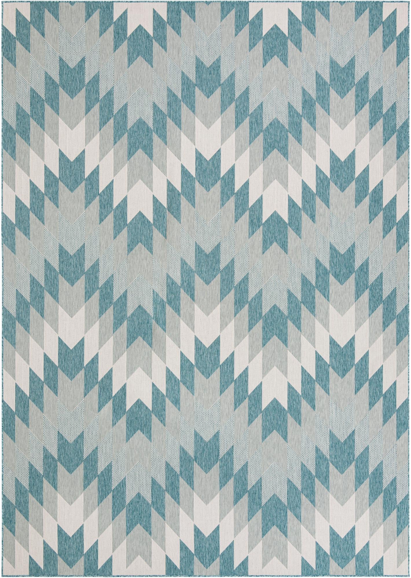 10' x 14' Easy-Clean Modern Indoor / Outdoor Rug