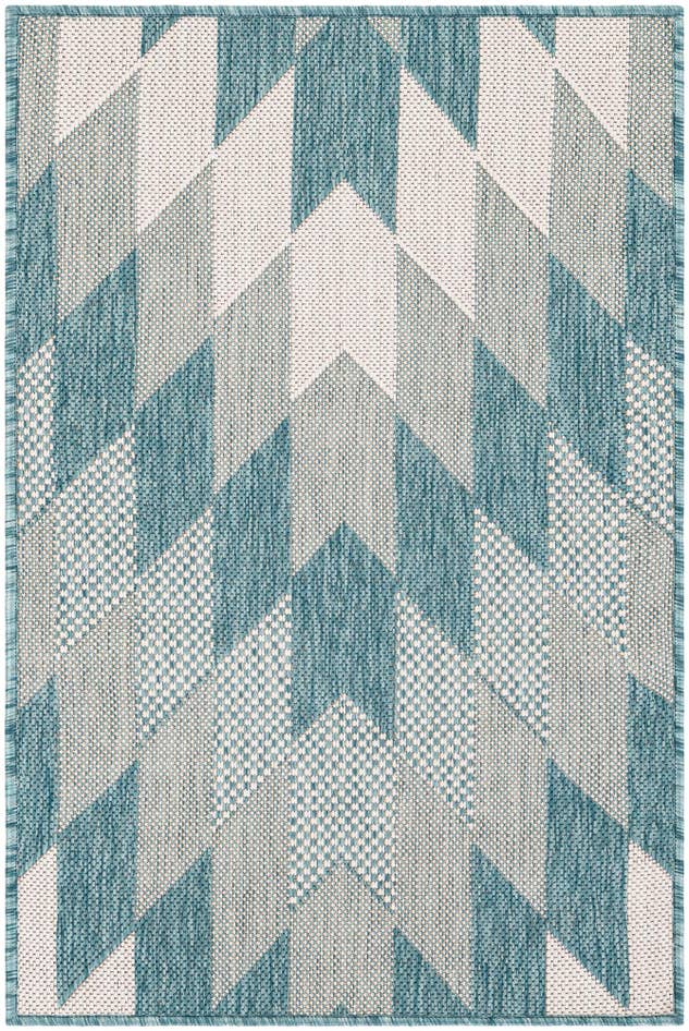 Detail image of 2' x 3' Easy-Clean Modern Indoor / Outdoor Rug