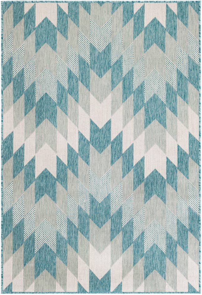 Detail image of 4' x 6' Easy-Clean Modern Indoor / Outdoor Rug