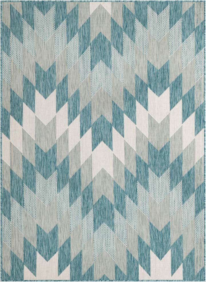 5' 3 x 7' Easy-Clean Modern Indoor / Outdoor Rug