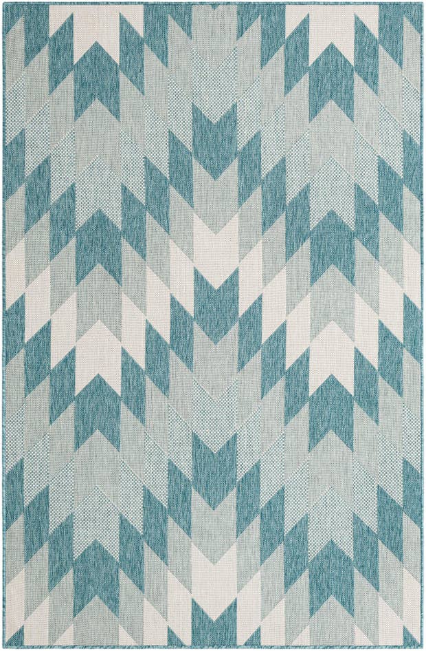 Detail image of 5' 3 x 8' Easy-Clean Modern Indoor / Outdoor Rug