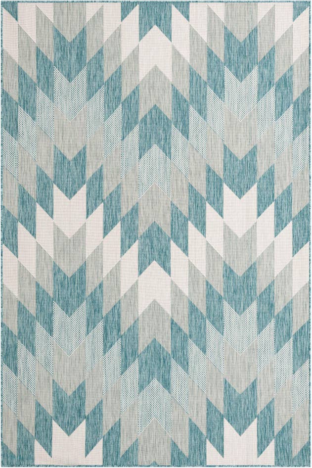 Detail image of 6' x 9' Easy-Clean Modern Indoor / Outdoor Rug