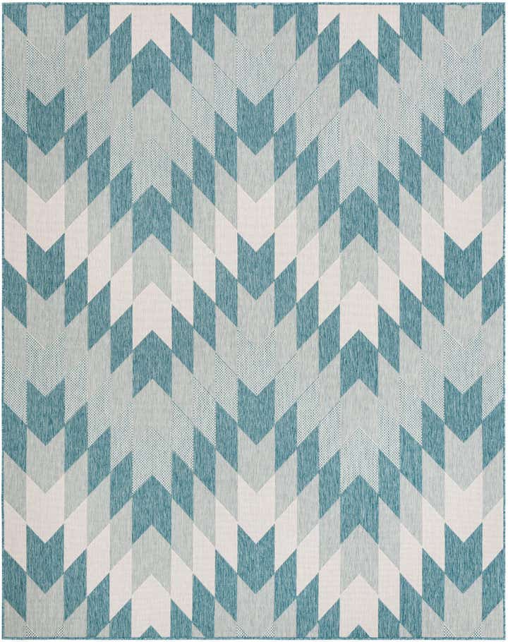 7' 10 x 10' Easy-Clean Modern Indoor / Outdoor Rug