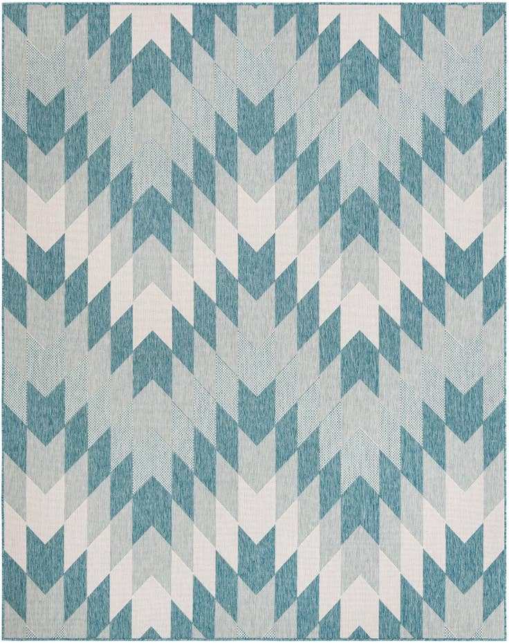 Detail image of 7' 10 x 10' Easy-Clean Modern Indoor / Outdoor Rug