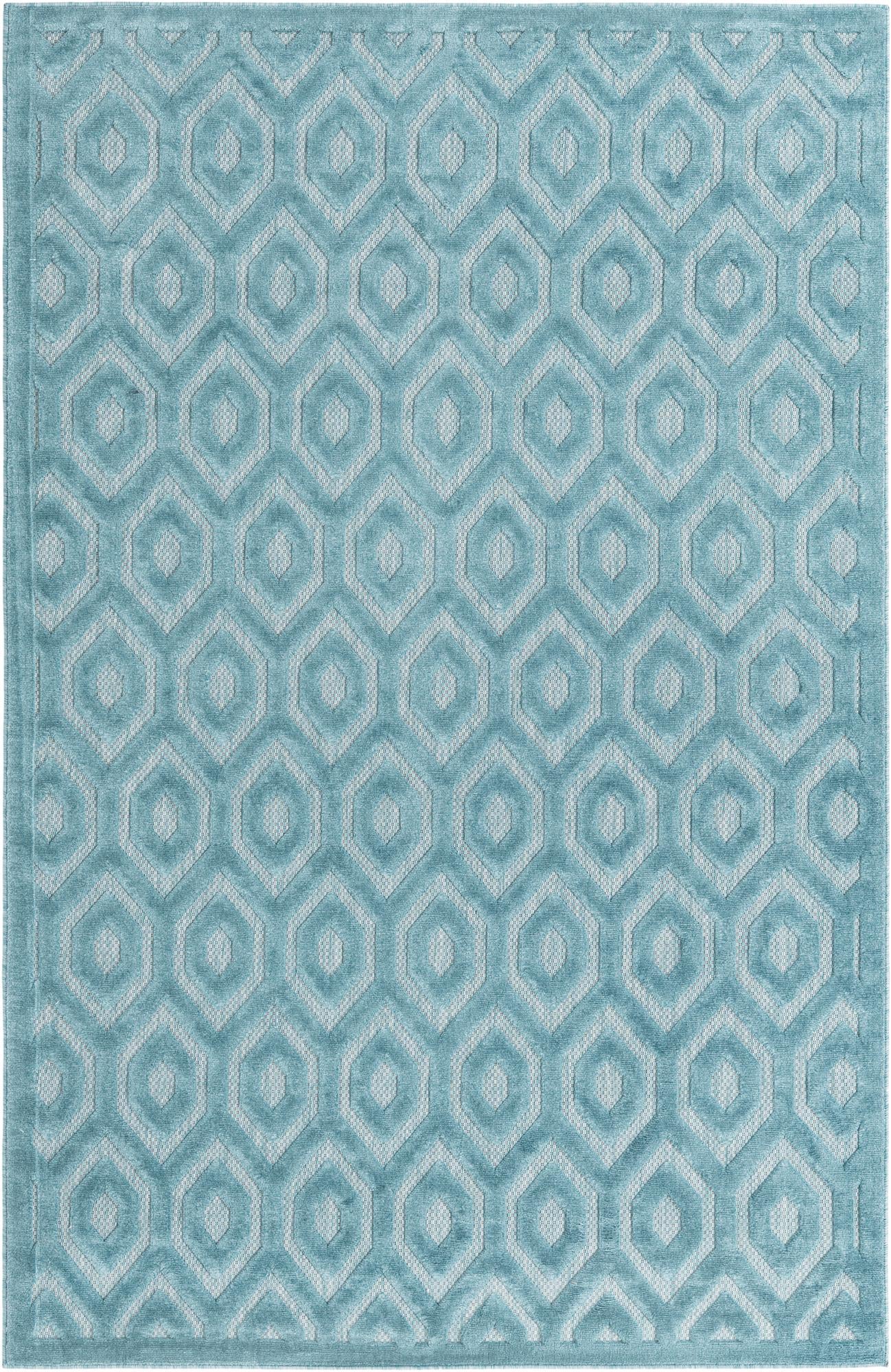 6' x 9' Easy-Clean Trellis Textured Indoor / Outdoor Rug