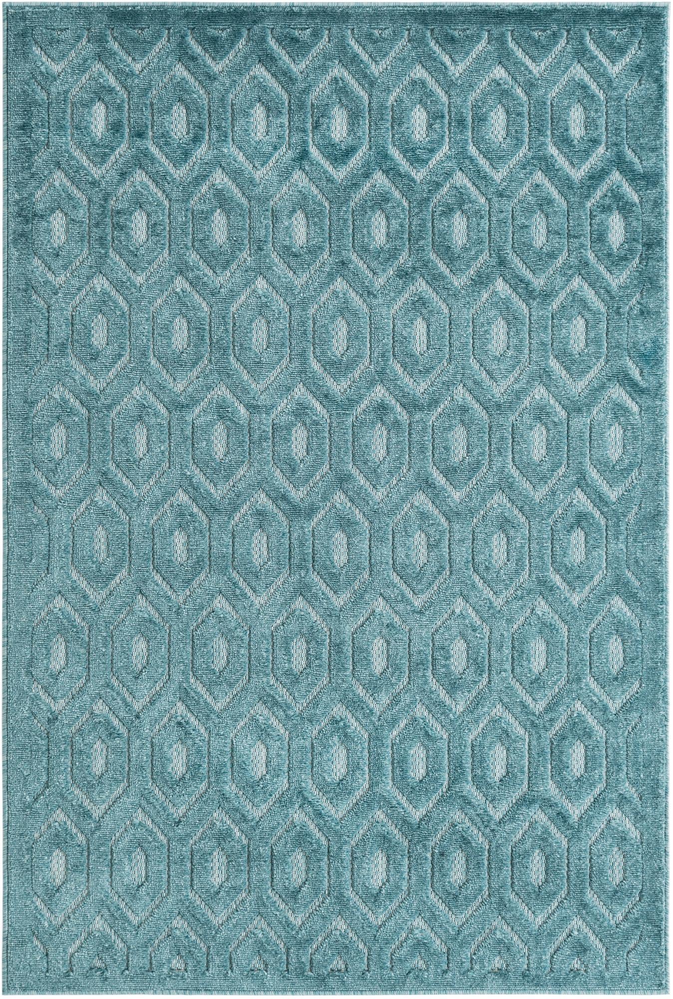 4' x 6' Easy-Clean Trellis Textured Indoor / Outdoor Rug