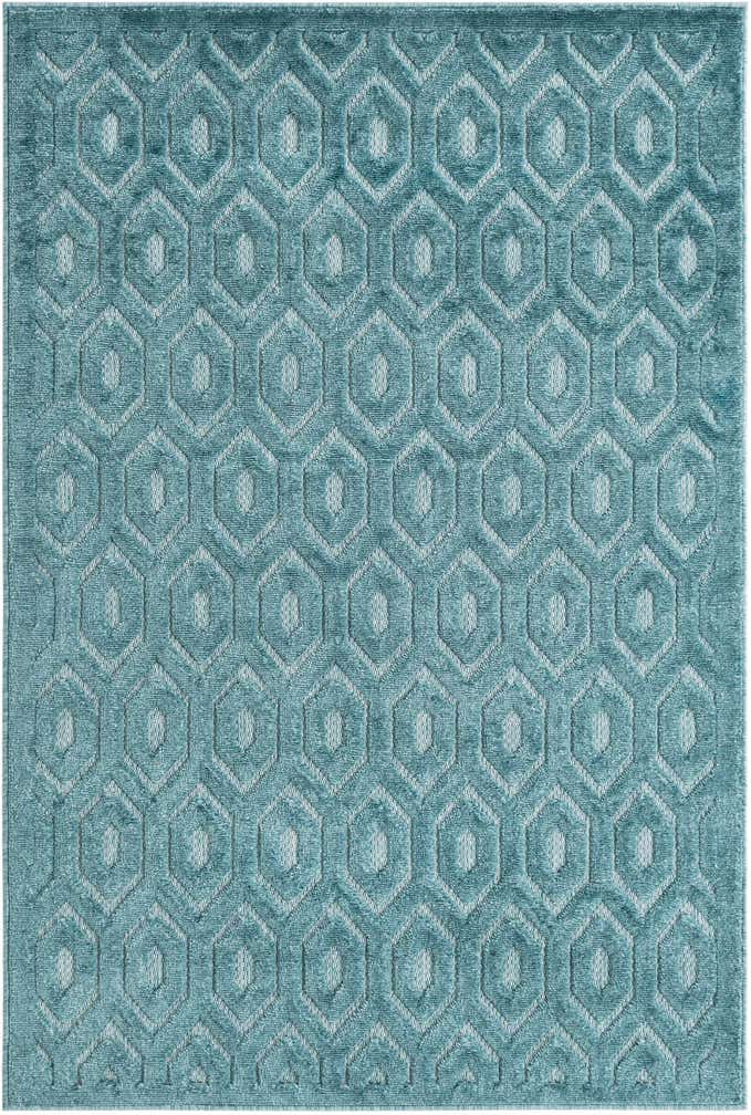 4' x 6' Easy-Clean Trellis Textured Indoor / Outdoor Rug