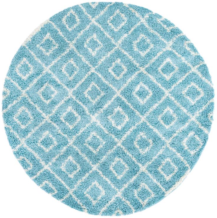 Detail image of 7' 10 x 7' 10 Lattice Shag Round Rug