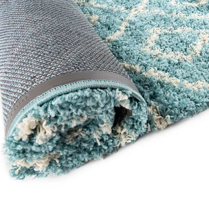 7' 10 x 7' 10 Lattice Shag Round Rug