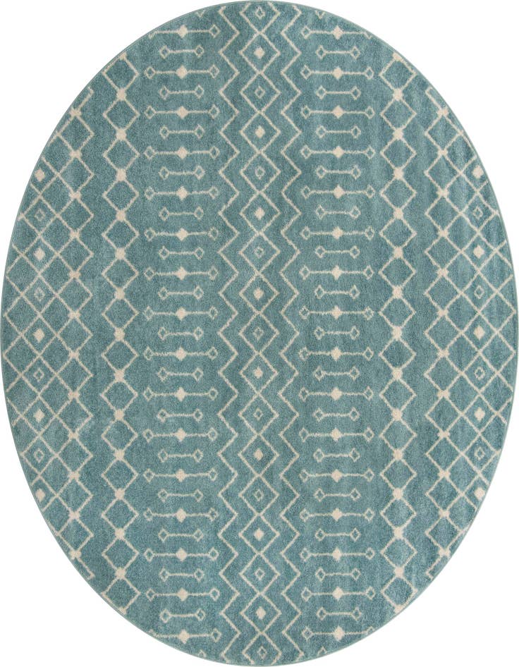 Detail image of 10' x 10' Moroccan Trellis Round Rug