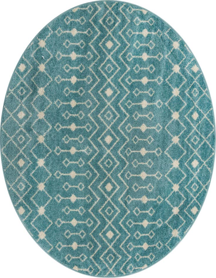 Detail image of 6' x 6' Moroccan Trellis Round Rug
