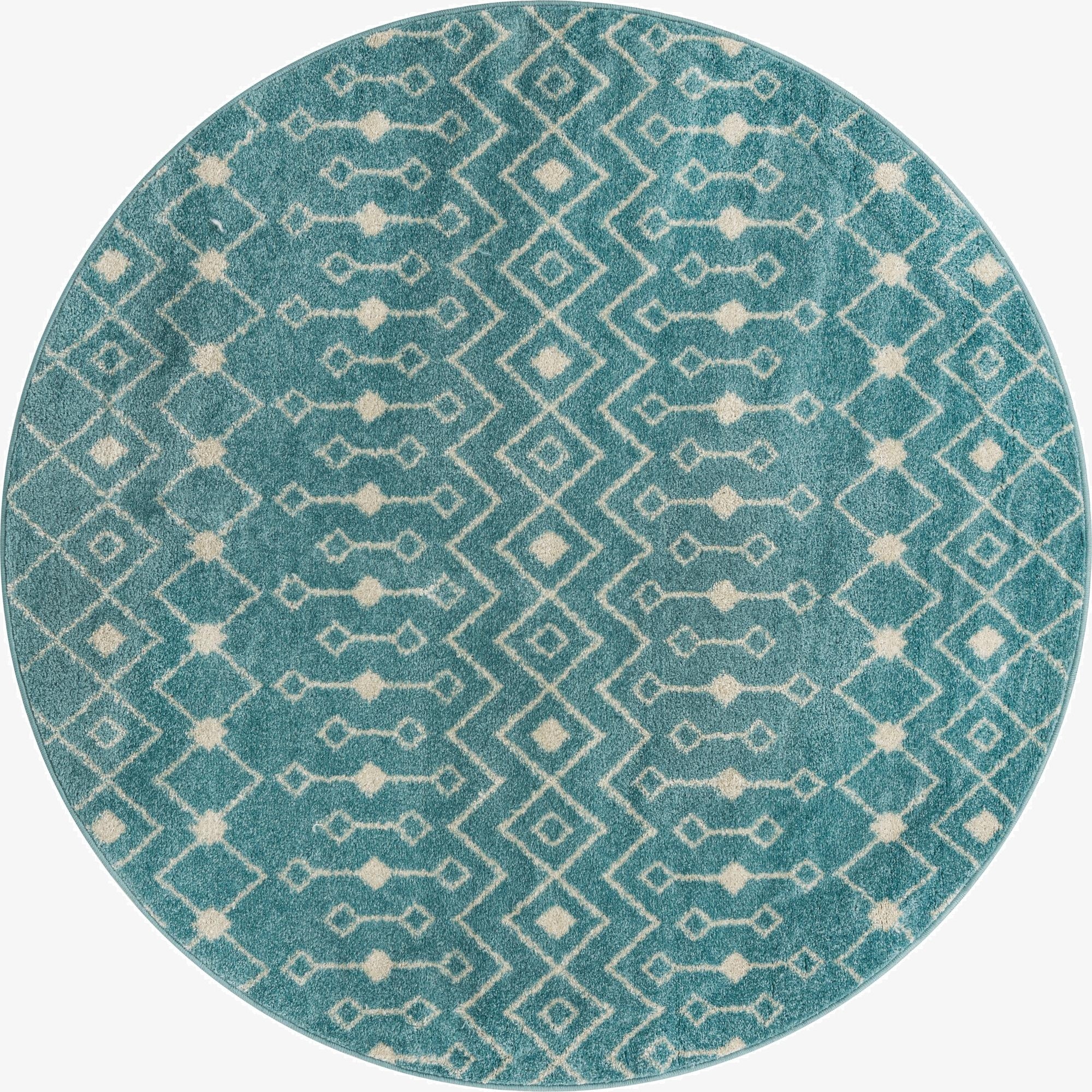 Primary image 6' x 6' Moroccan Trellis Round Rug