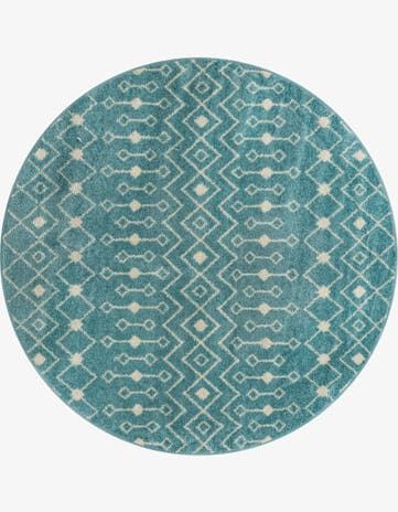 6' x 6' Moroccan Trellis Round Rug