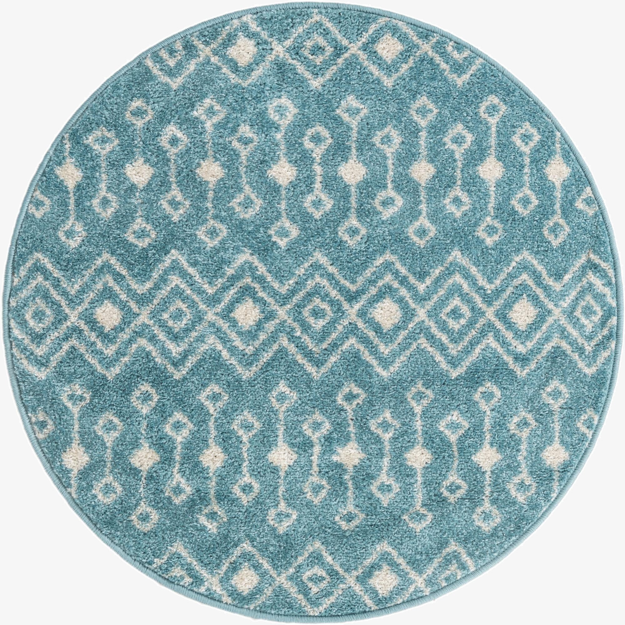 Primary image 3' 3 x 3' 3 Moroccan Trellis Round Rug
