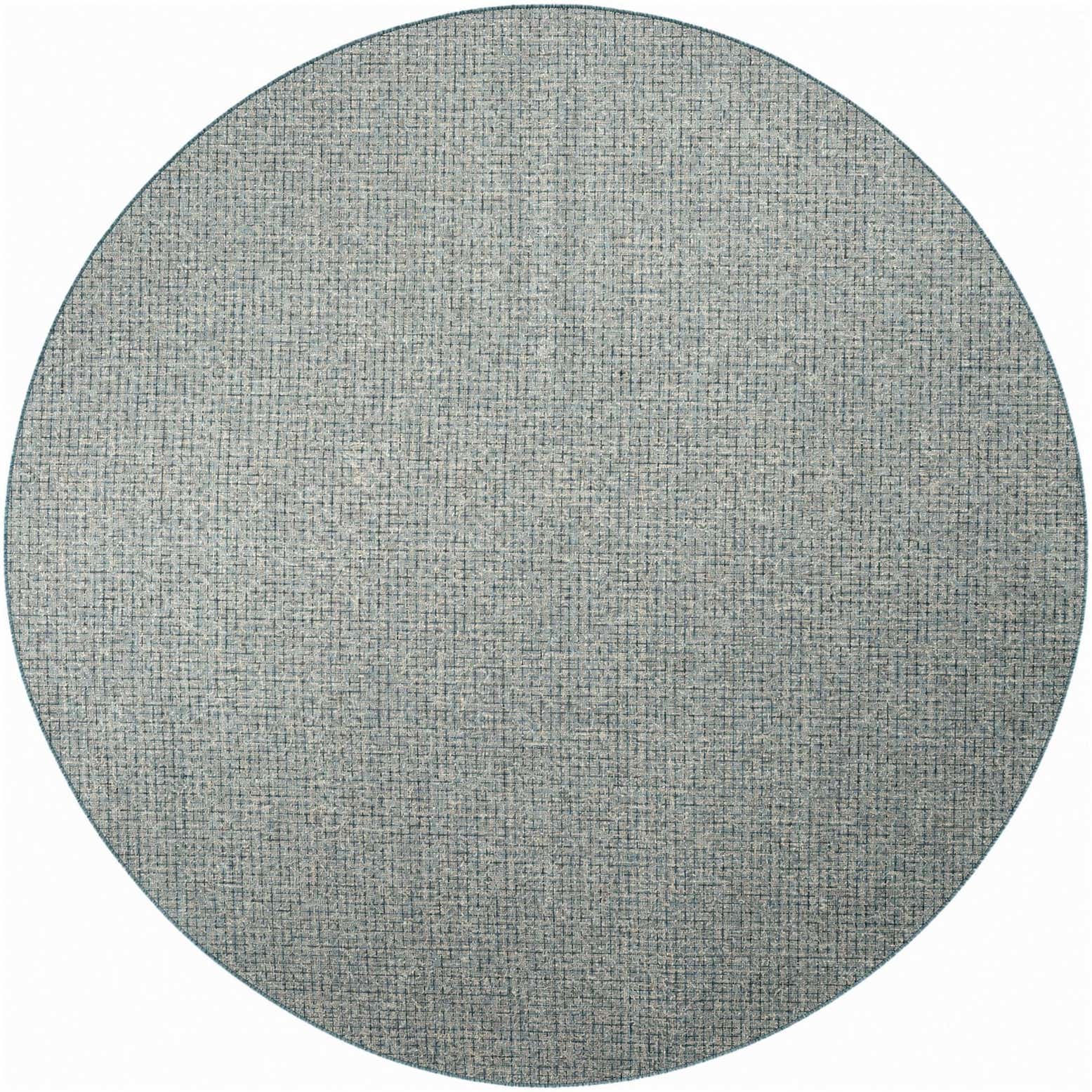 10' x 10' Easy-Clean Checkered Indoor / Outdoor Round Rug