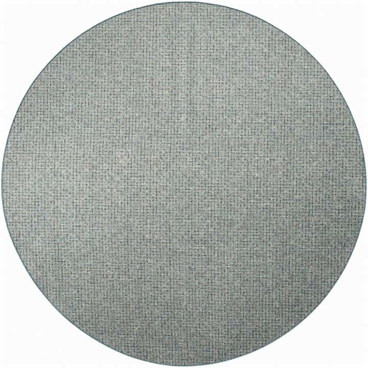 10' x 10' Easy-Clean Checkered Indoor / Outdoor Round Rug