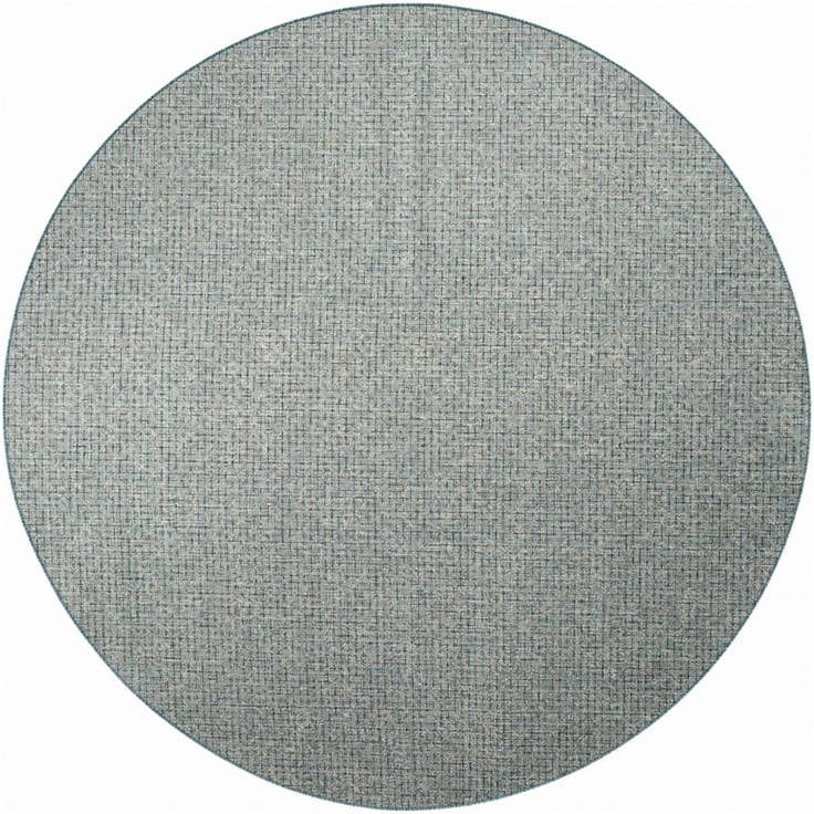 Detail image of 10' x 10' Easy-Clean Checkered Indoor / Outdoor Round Rug