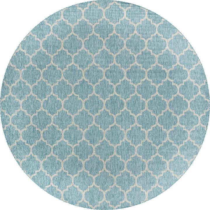 400cm x 400cm Easy-Clean Lattice Indoor / Outdoor Round Rug