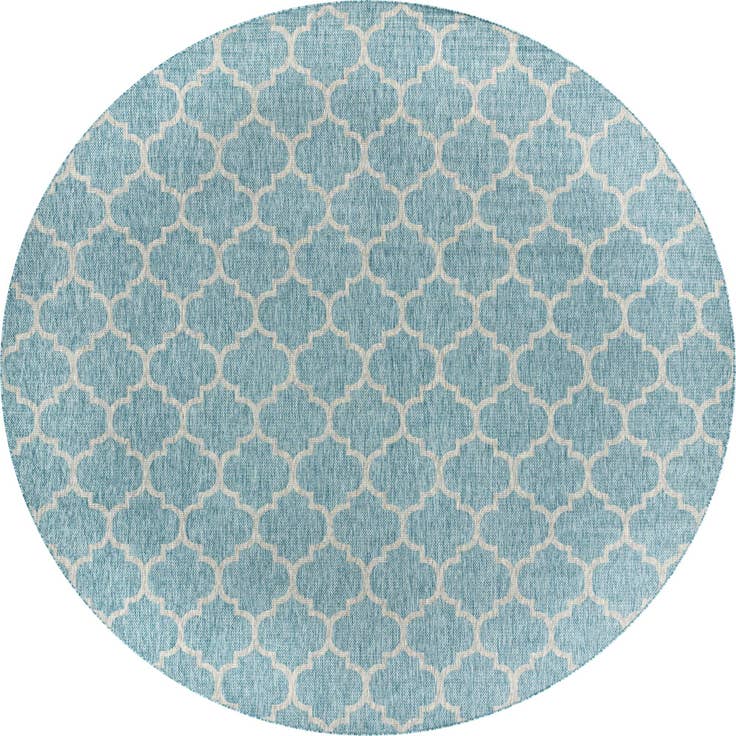 Detail image of 400cm x 400cm Easy-Clean Lattice Indoor / Outdoor Round Rug