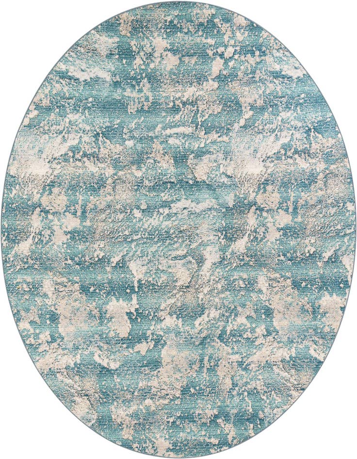 Detail image of 10' x 10' Easy-Clean Modern Indoor / Outdoor Round Rug