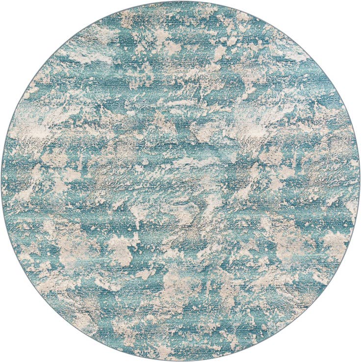 Detail image of 10' x 10' Easy-Clean Modern Indoor / Outdoor Round Rug