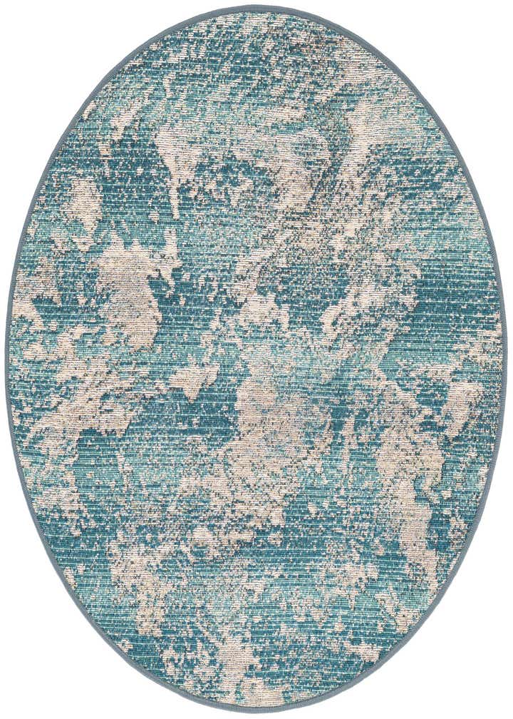 3' x 3' Easy-Clean Modern Indoor / Outdoor Round Rug