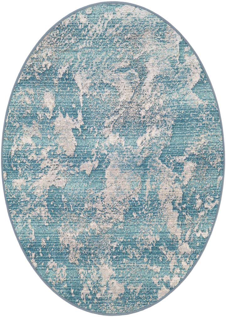 4' x 4' Easy-Clean Modern Indoor / Outdoor Round Rug