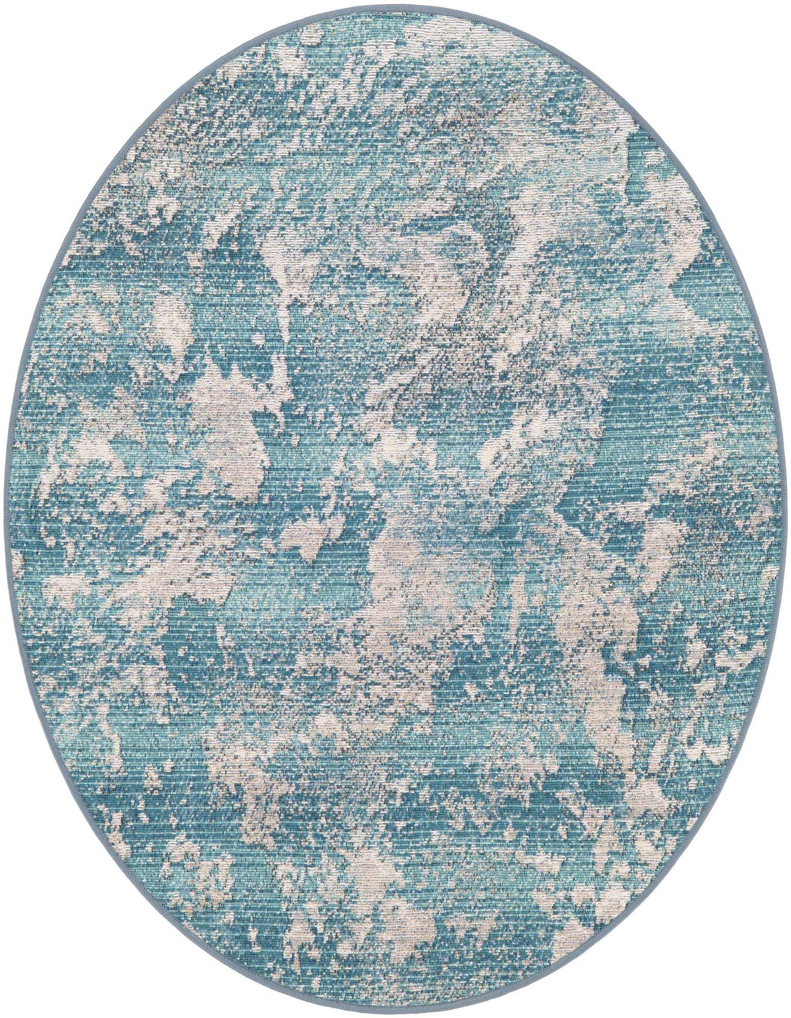 4' x 4' Easy-Clean Modern Indoor / Outdoor Round Rug