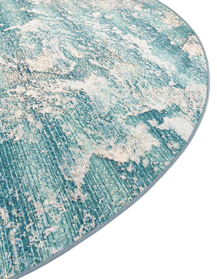 3' x 3' Easy-Clean Modern Indoor / Outdoor Round Rug