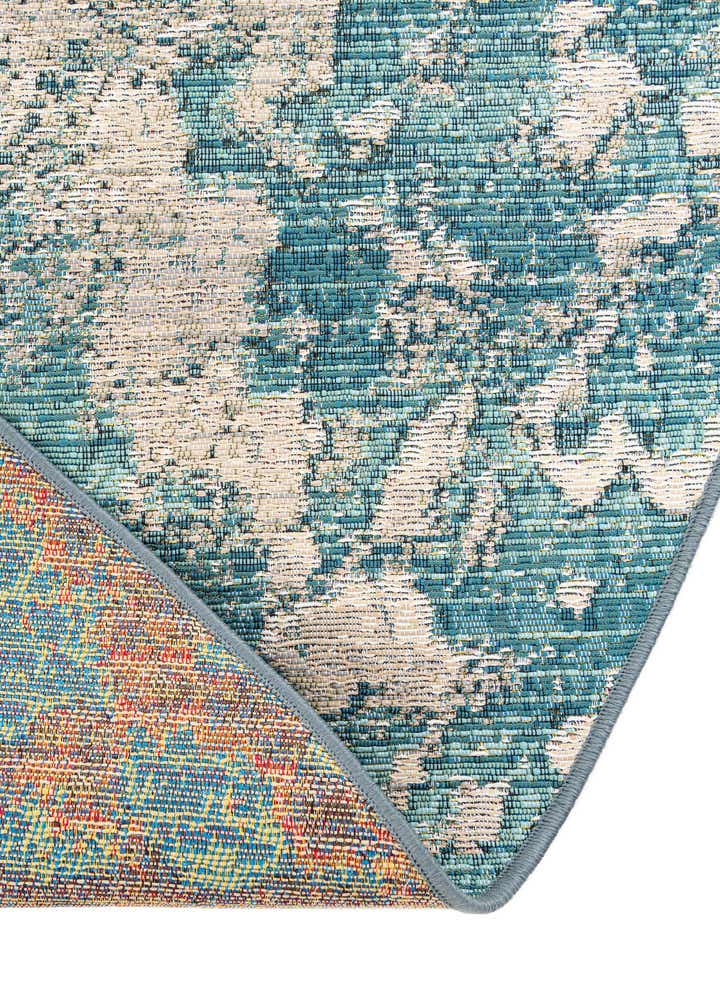 5' x 5' Easy-Clean Modern Indoor / Outdoor Round Rug