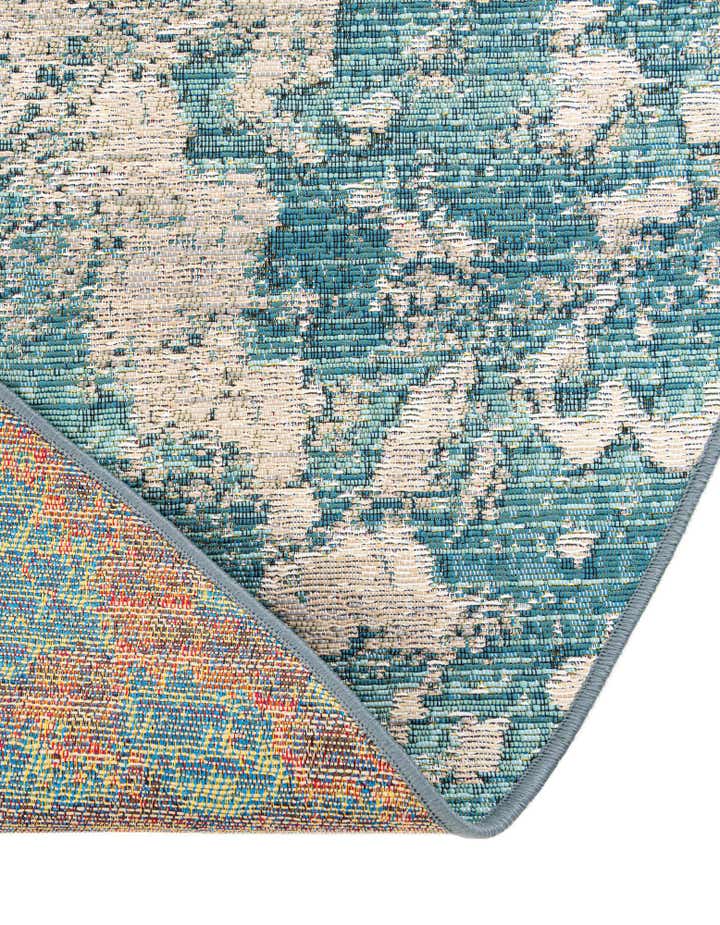 3' x 3' Easy-Clean Modern Indoor / Outdoor Round Rug