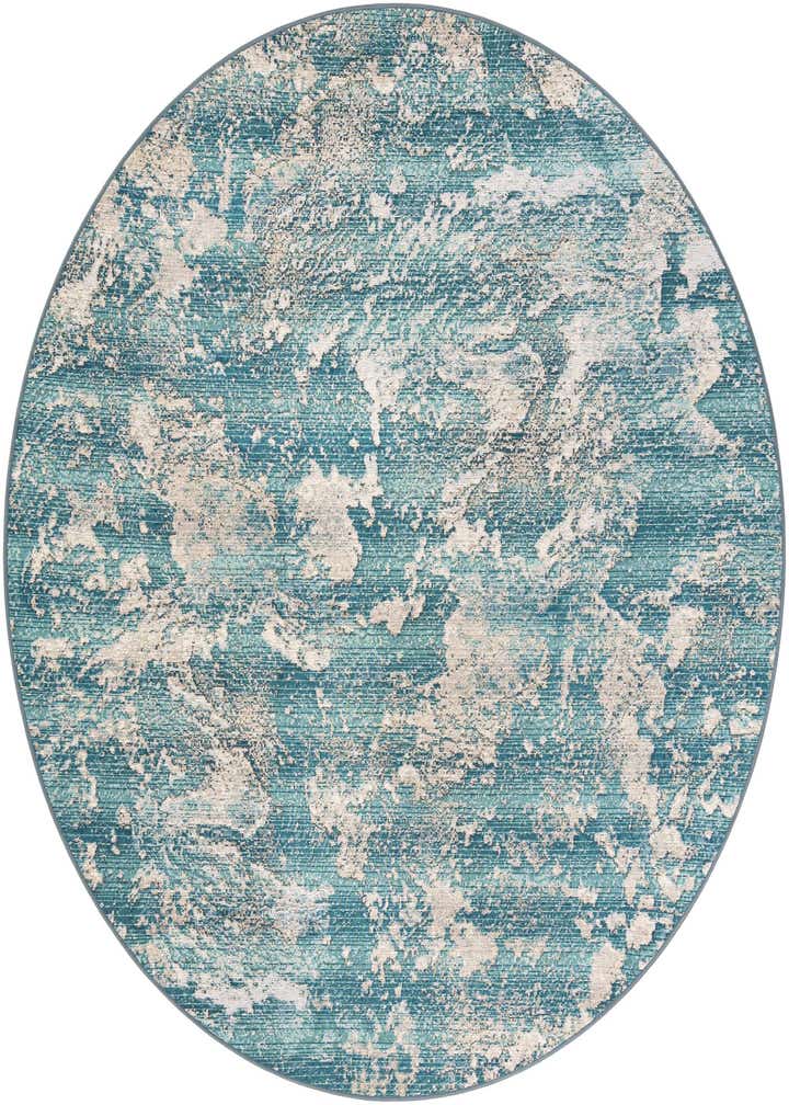 7' 10 x 7' 10 Easy-Clean Modern Indoor / Outdoor Round Rug