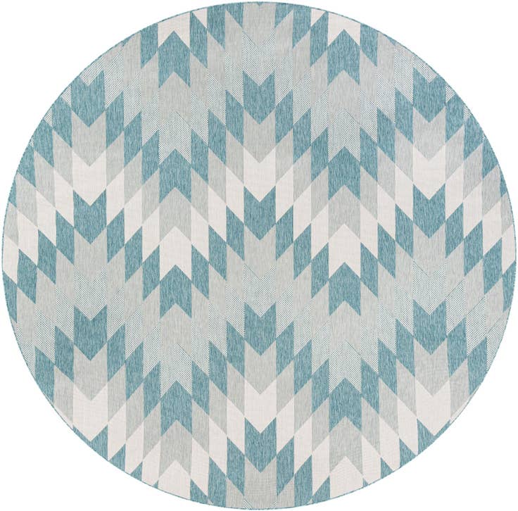 Detail image of 10' x 10' Easy-Clean Modern Indoor / Outdoor Round Rug