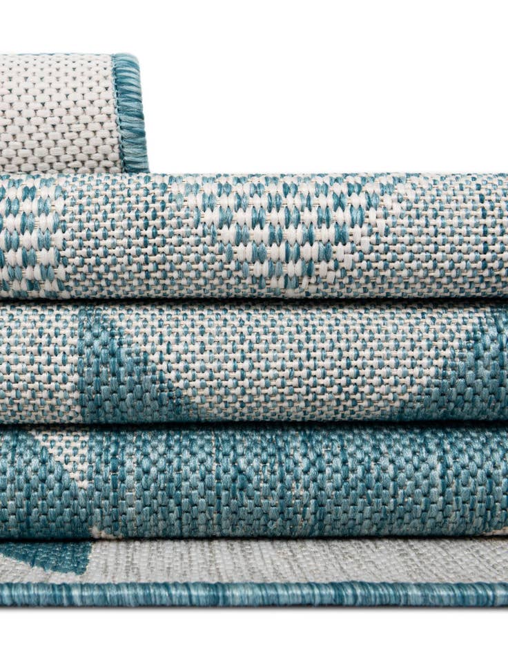 Detail image of 10' x 10' Easy-Clean Modern Indoor / Outdoor Round Rug