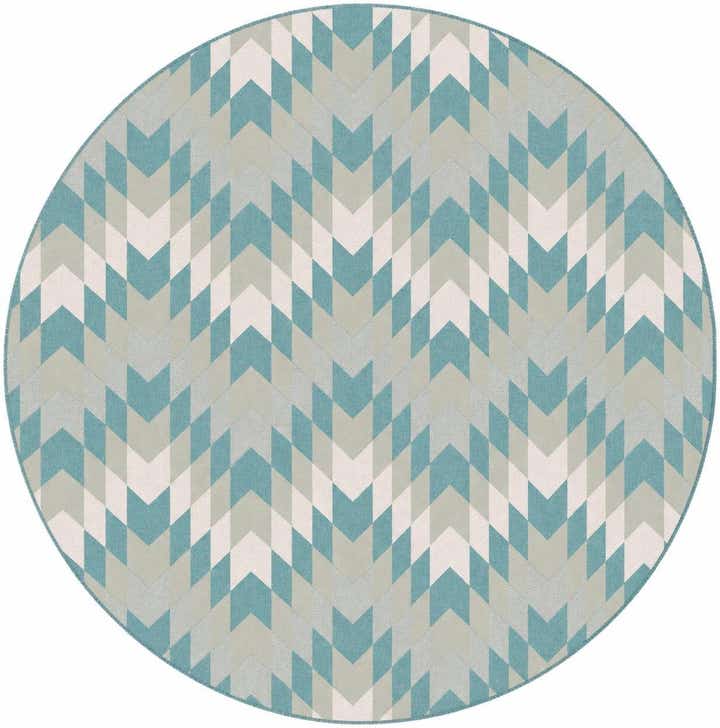 13' x 13' Easy-Clean Modern Indoor / Outdoor Round Rug