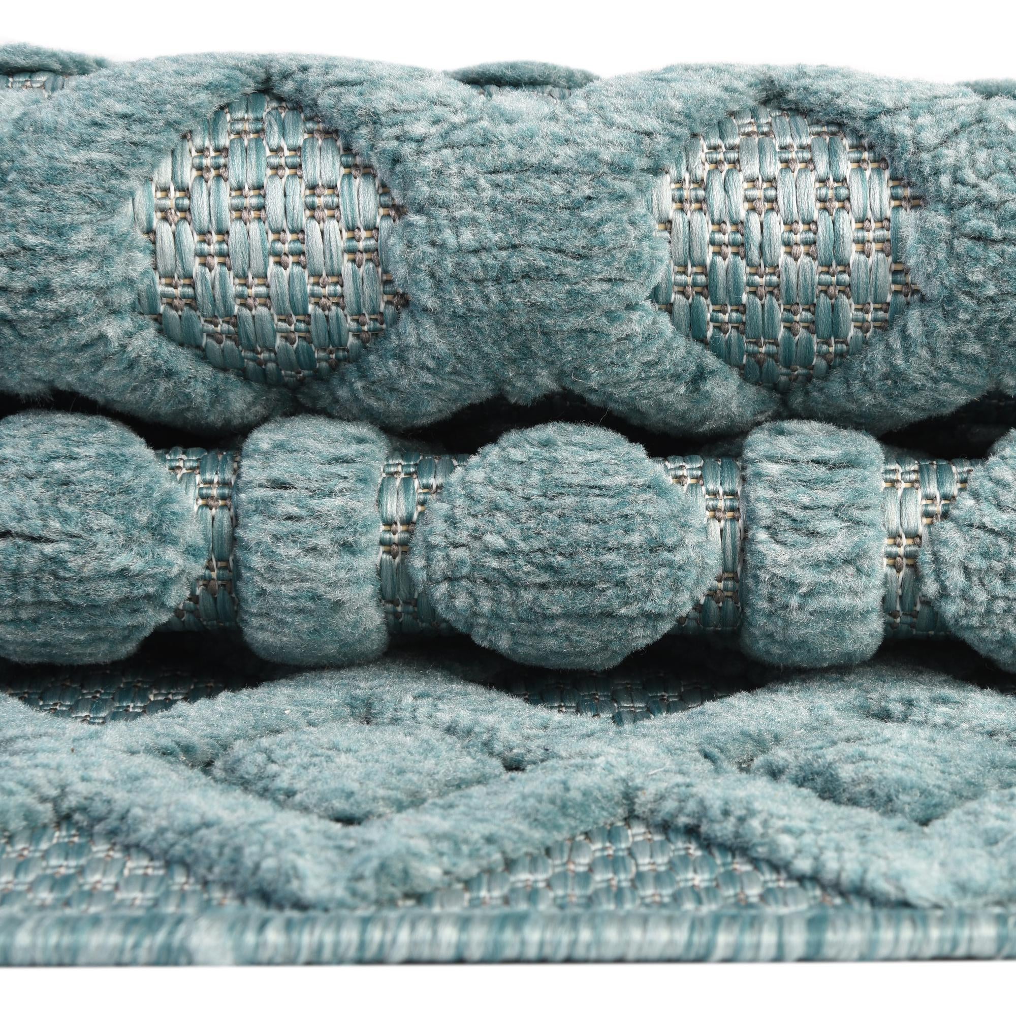 3' x 3' Easy-Clean Trellis Textured Indoor / Outdoor Round Rug