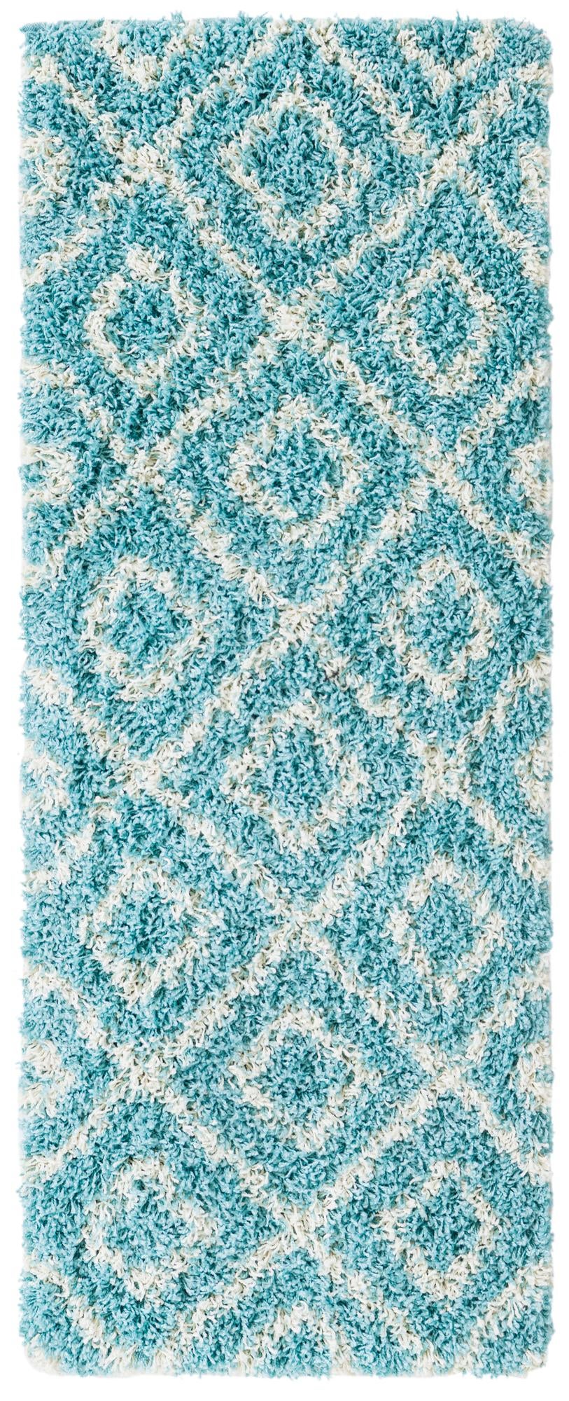 2' x 5' Lattice Shag Runner Rug