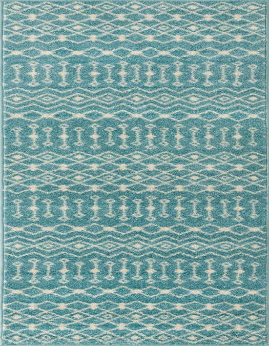 Detail image of 2' 7 x 10' Moroccan Trellis Runner Rug