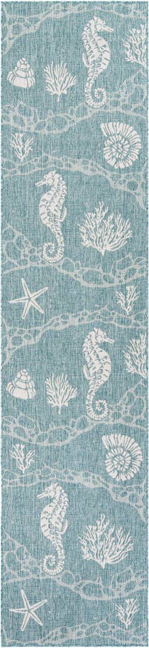 Detail image of 2' 7 x 12' Easy-Clean Coastal Indoor / Outdoor Runner Rug