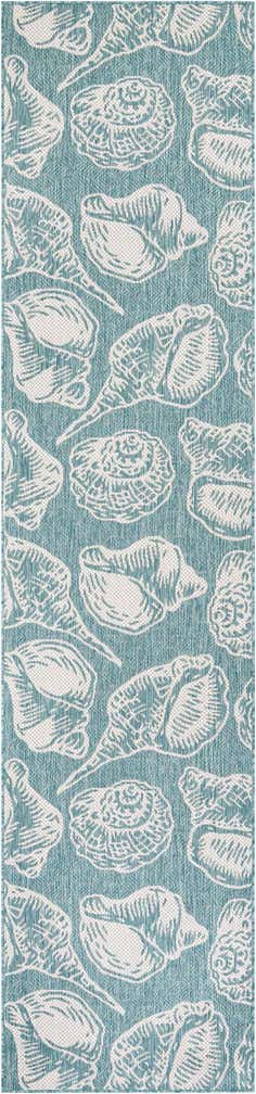2' 7 x 12' Easy-Clean Coastal Indoor / Outdoor Runner Rug