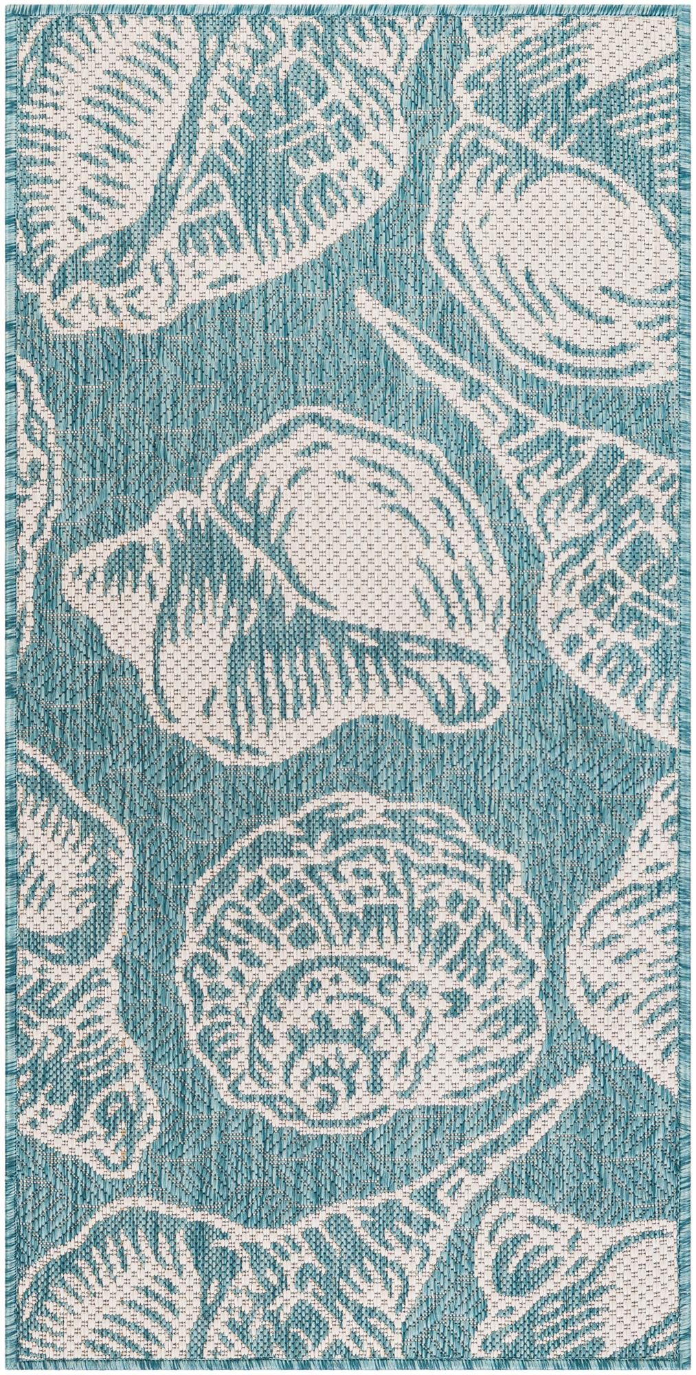 2' x 4' Easy-Clean Coastal Indoor / Outdoor Runner Rug