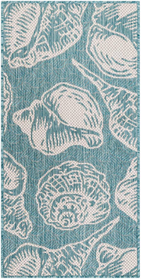 Detail image of 2' x 4' Easy-Clean Coastal Indoor / Outdoor Runner Rug