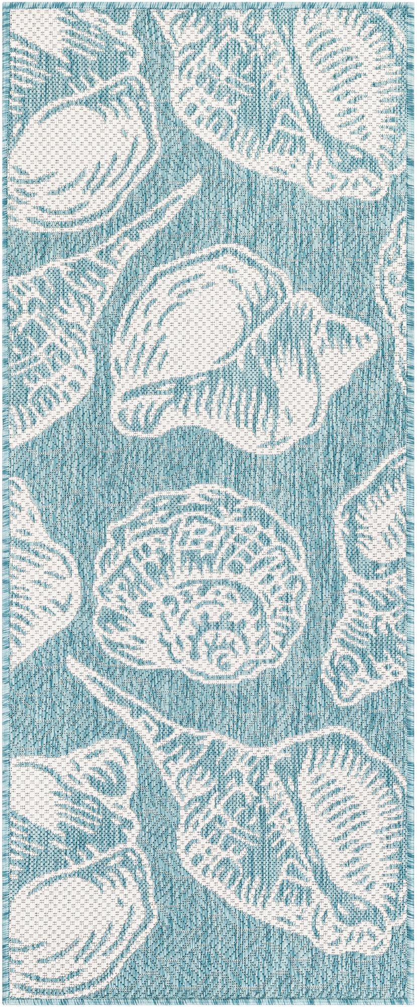 2' x 5' 3 Easy-Clean Coastal Indoor / Outdoor Runner Rug