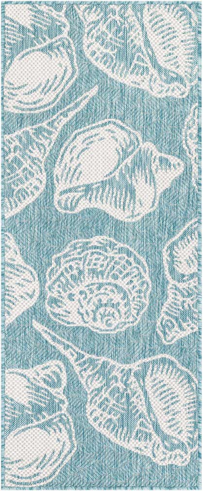 2' x 5' 3 Easy-Clean Coastal Indoor / Outdoor Runner Rug